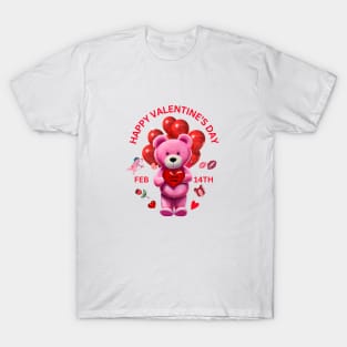 Happy Valentine's Day Adorable Teddy Bear T-Shirt